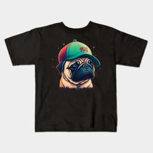 Pug baseball Kids T-Shirt